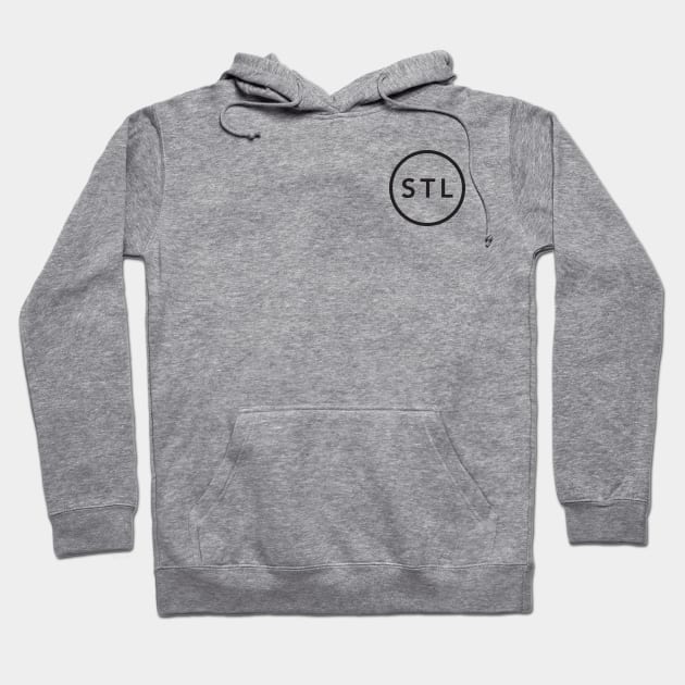 St. Louis STL Circle Left Chest Hoodie by EA Design